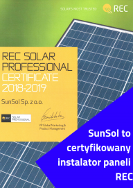 SunSol to jedyny certyfikowany instalator3